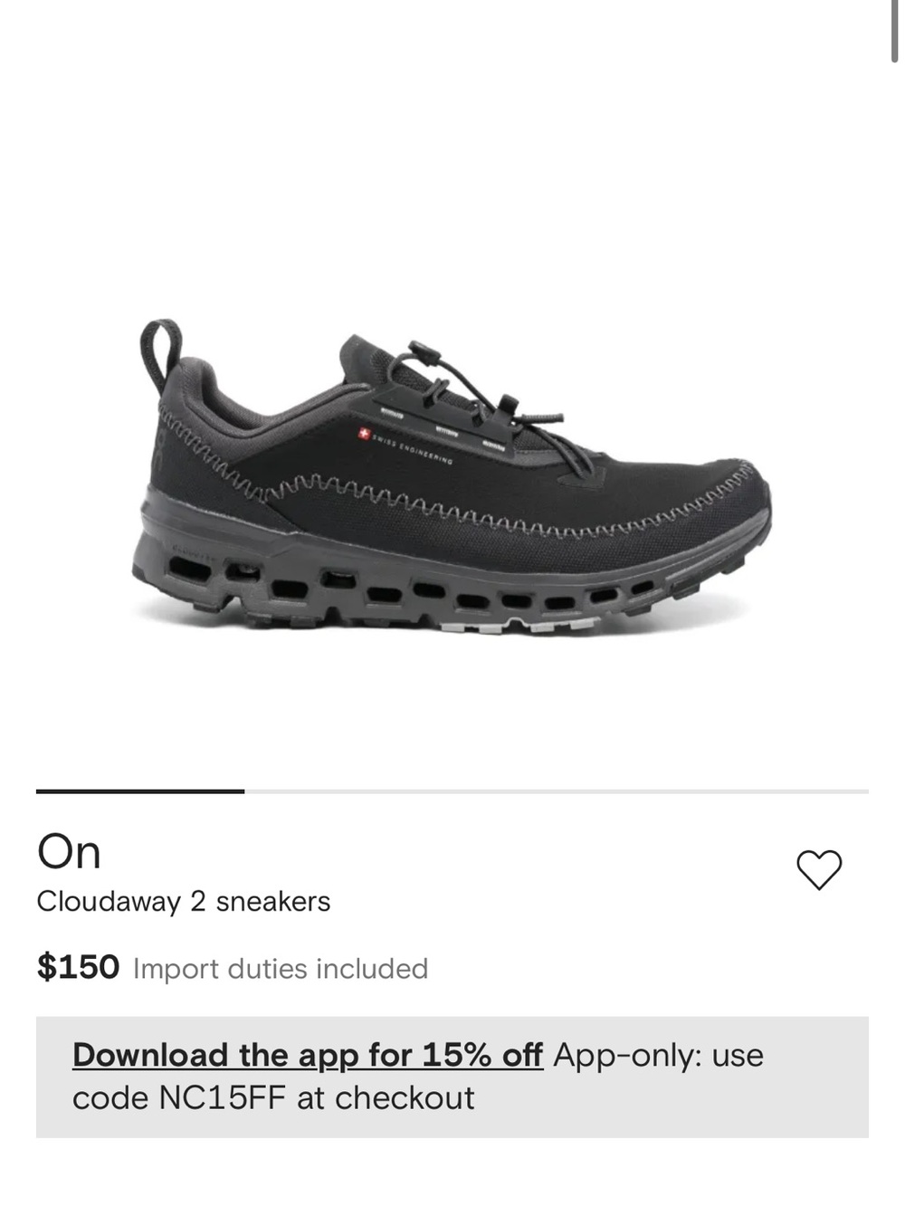 On Running Cloudaway 2 Sneakers - Black